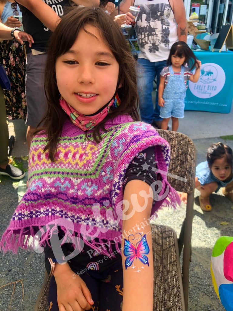 Butterfly Arm Painting for Kids Events
