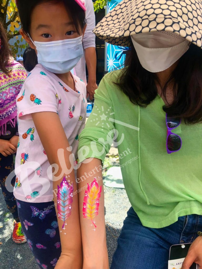 Feather Face Painting Entertainment Rental Feather Face Painting Entertainment Rental