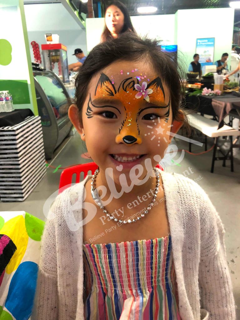 Fox Face Painting for Children