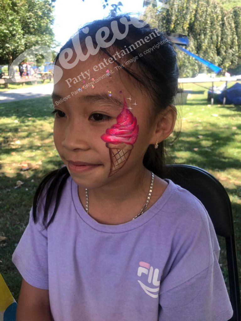 Ice Cream Face Painting Cheek Art