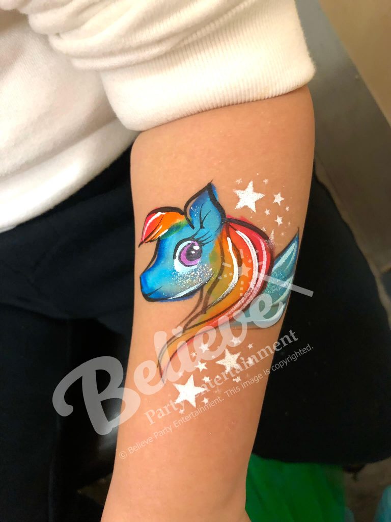 Pony Face Painting Arm Paint for Kids Vancouver
