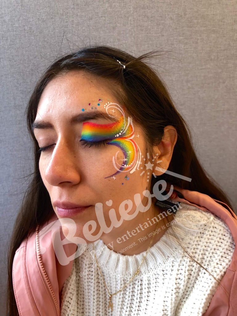 Rainbow Face Painting Entertainment for Girls Women