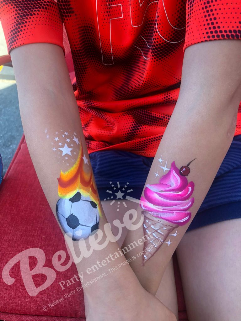 Soccer Ball Vancouver Face Painting for Kids Bdays and Events