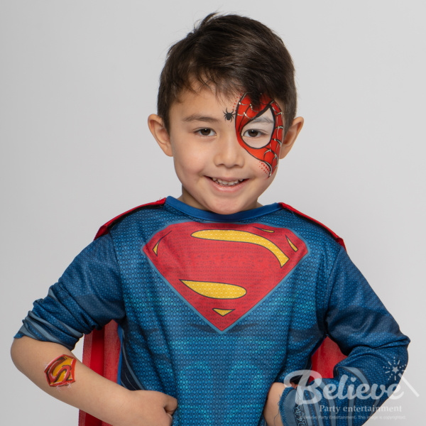 Spiderman Face Painting for Boys Bdays