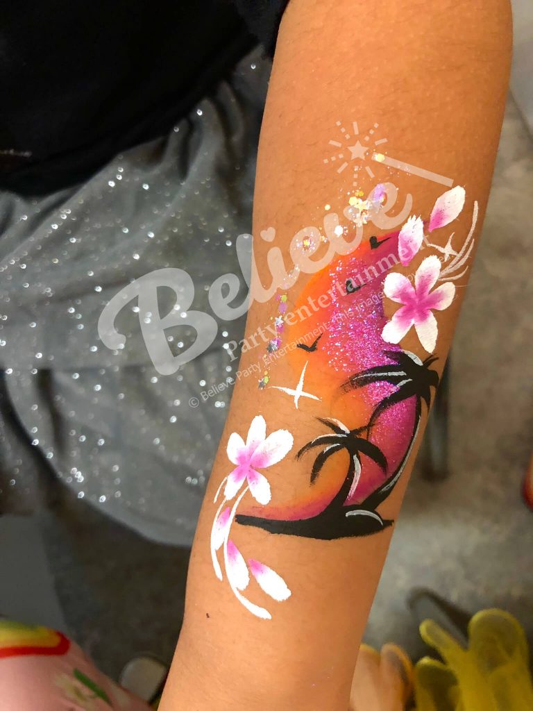 Sunset Arm Face Painting Services Vancouver