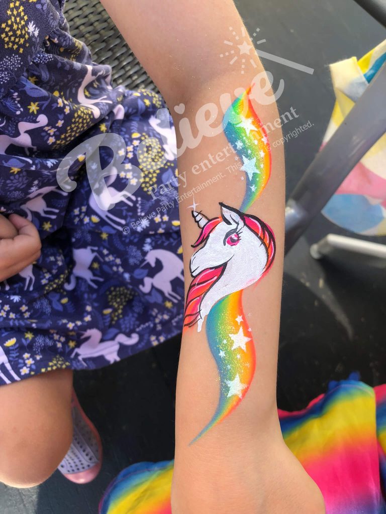 Unicorn Arm Painting for Kids Party Vancouver