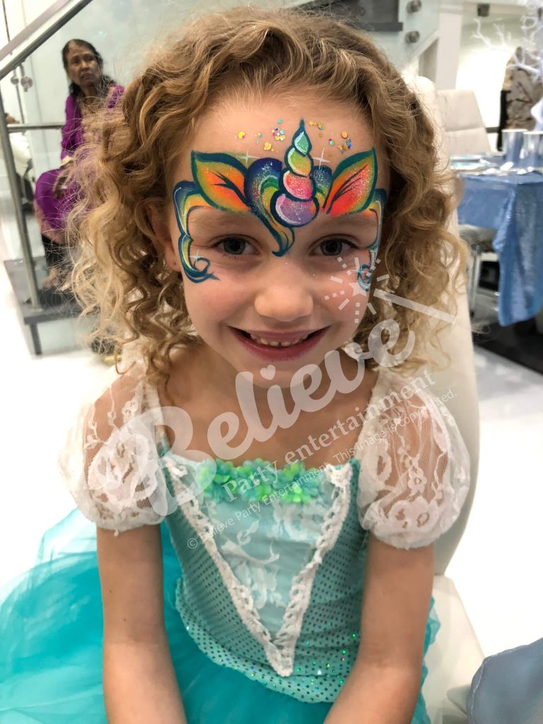 Unicorn Face Painting for Girls Birthdays