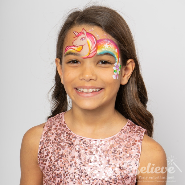 Unicorn Rainbow Face Painting Professional