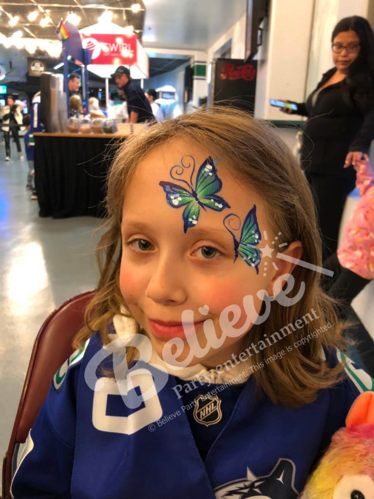 Vancouver Canucks Butterfly Face Painting