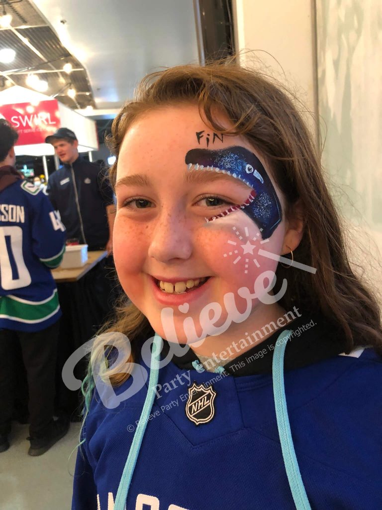 Vancouver Canucks Fin Face Paint Vancouver Canucks Fin Face Paint