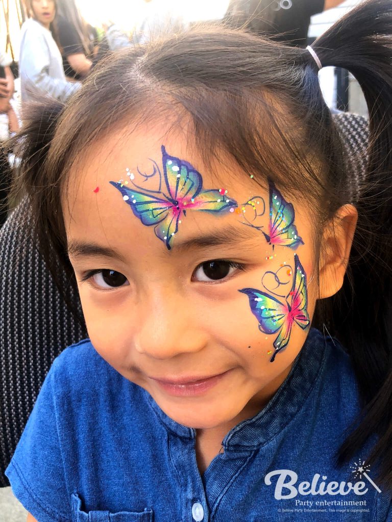 Butterflies face painting for kids