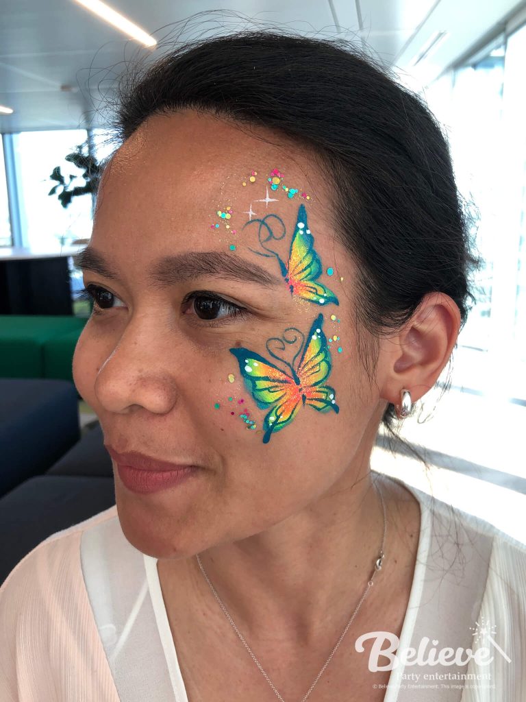 Butterfly face painting for adult