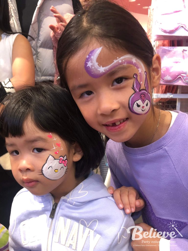 Hello Kitty and Kuromi face painting