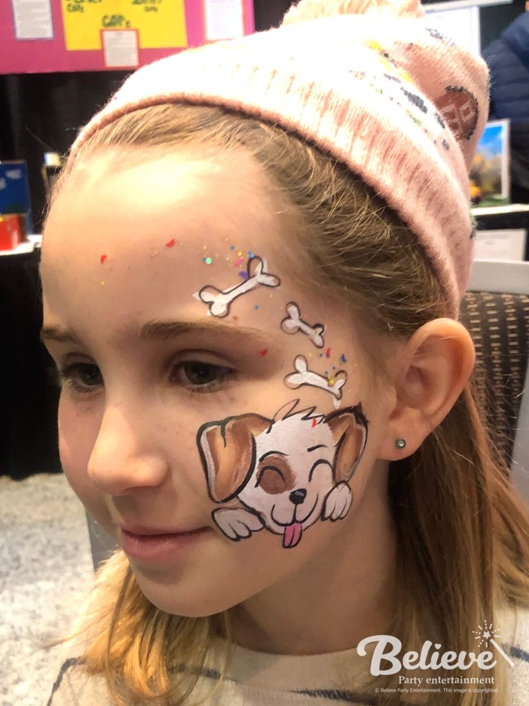 Puppy dog kids face paint