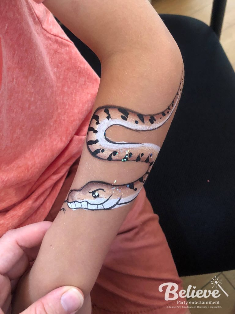 Snake arm and face paint for kids